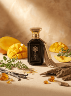 D'Or Davana — faceted black bottle with M'OUD Switzerland label detail