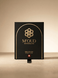 M'OUD Discovery Set — close-up of a 2ml Swiss oud extrait sample vial