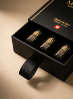 M'OUD Discovery Set — three Swiss-made oud extraits and outer sleeve